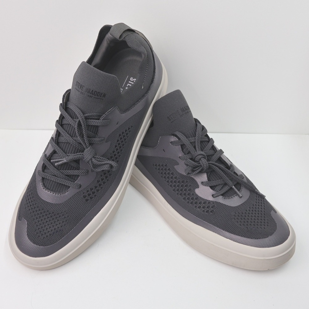 Steve Madden Oslo Mens Grey Knit Low Top Sneakers OSLO01M1 Size 13M
